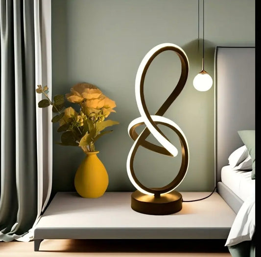 Lampe LED Boucle Artistique – Décoration & Lumière Tendance
